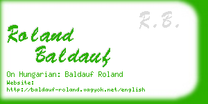 roland baldauf business card
